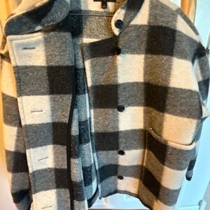 Banana Republic Gray and Cream Patterned Jacket